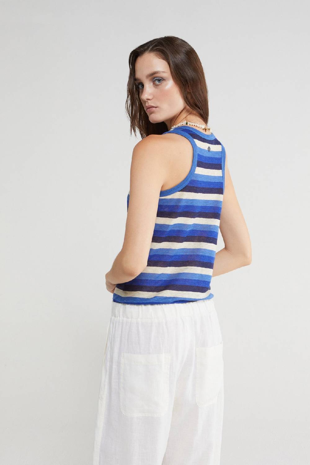 ottod'Ame Linen tank top Qualità Garantita