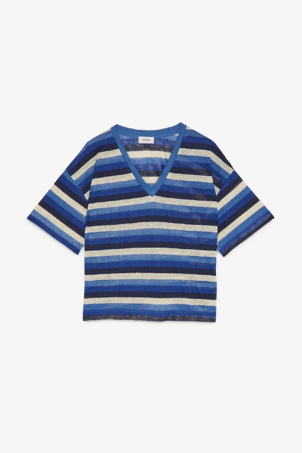 ottod'Ame Linen sweater with V neckline Negozi Online