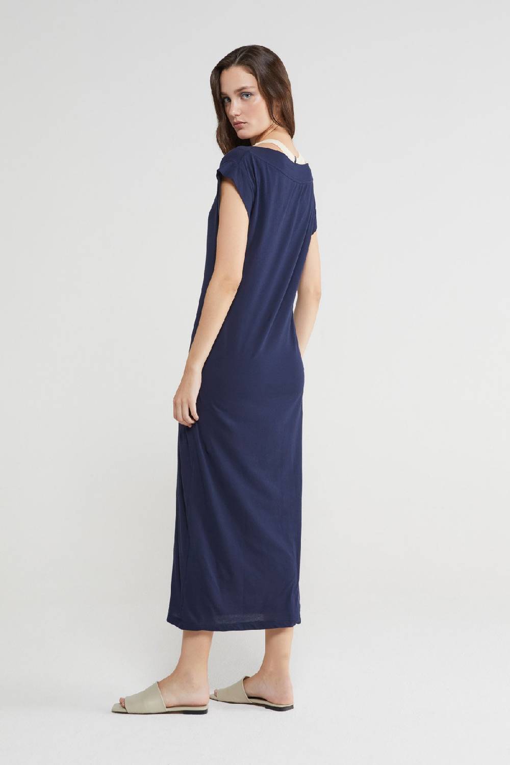 ottod'Ame Stretch cotton long dress Consegna Veloce