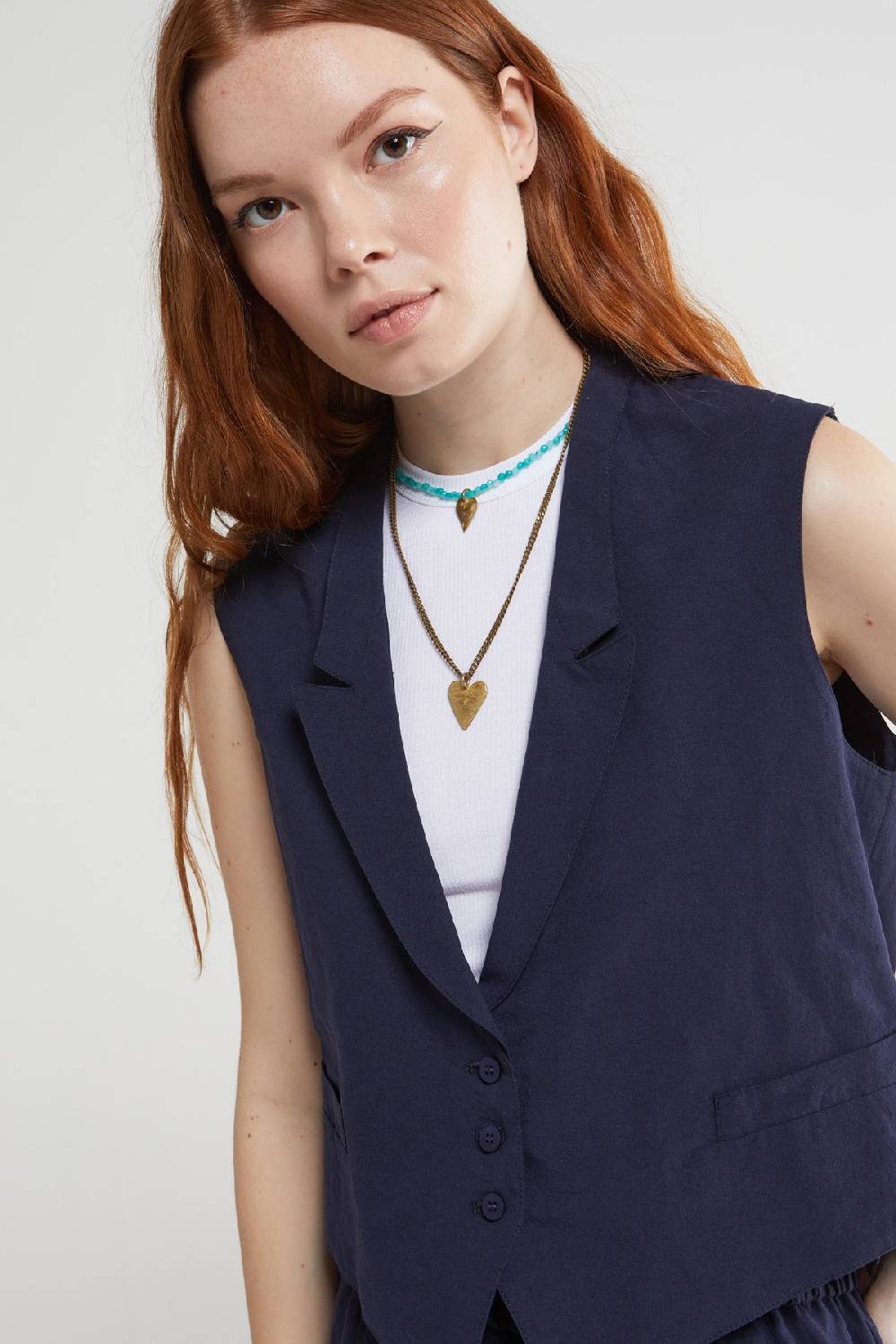 ottod'Ame Linen blend waistcoat top Promozione Limitata