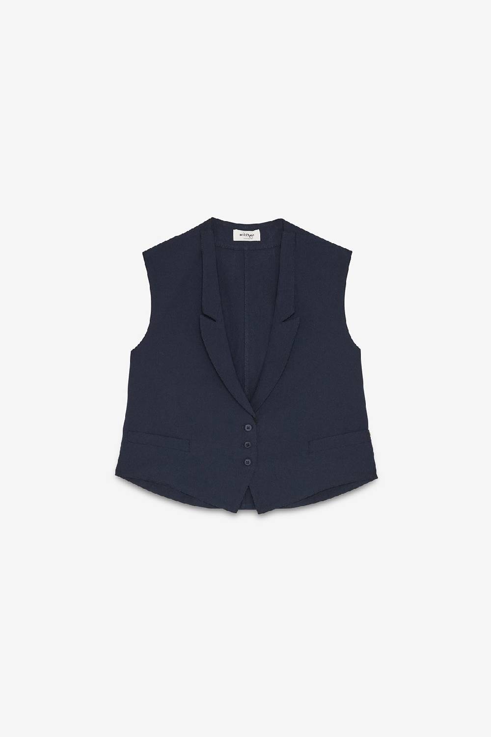 ottod'Ame Linen blend waistcoat top Promozione Limitata