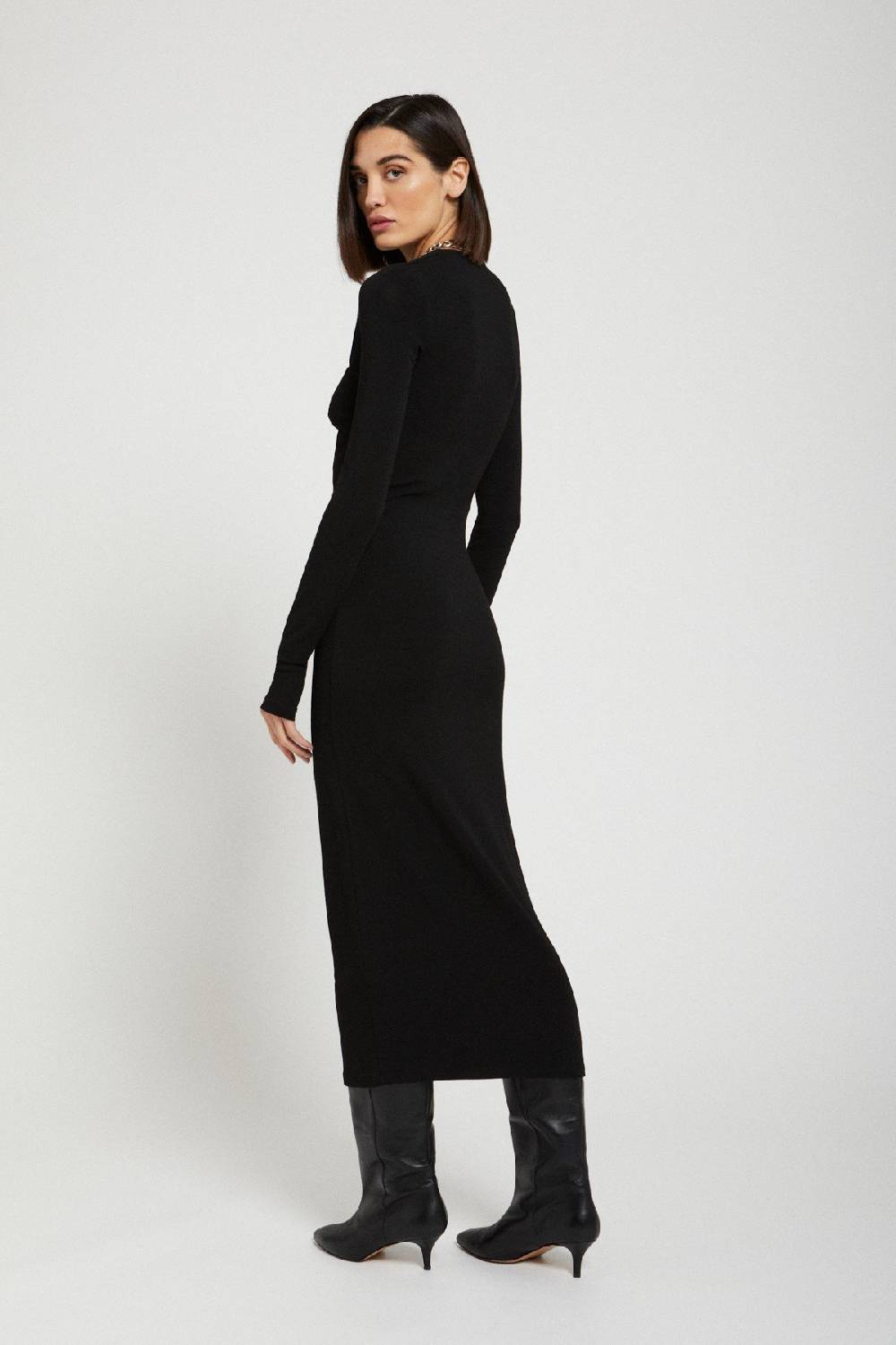 ottod'Ame Viscose long dress with pleats on the neck Fino Al -60%