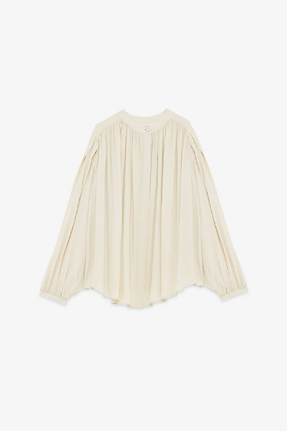 ottod'Ame Silk-blend draped blouse Prezzo Ridotto