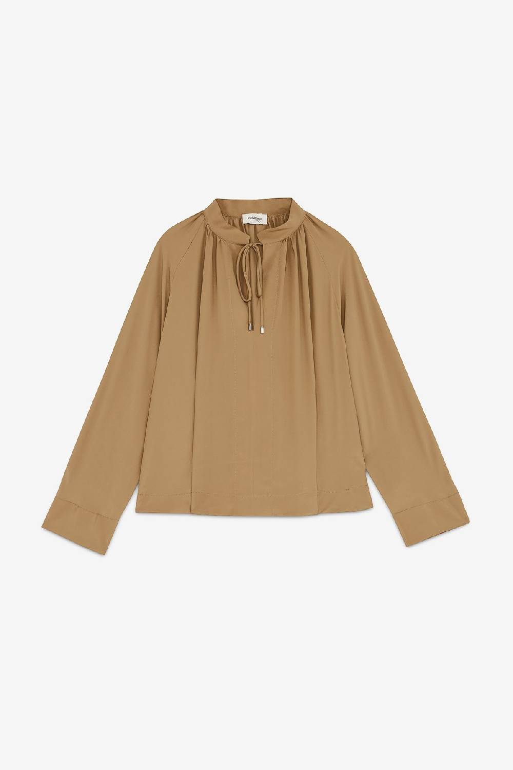 ottod'Ame Silk-blend blouse with drawstring Sconto
