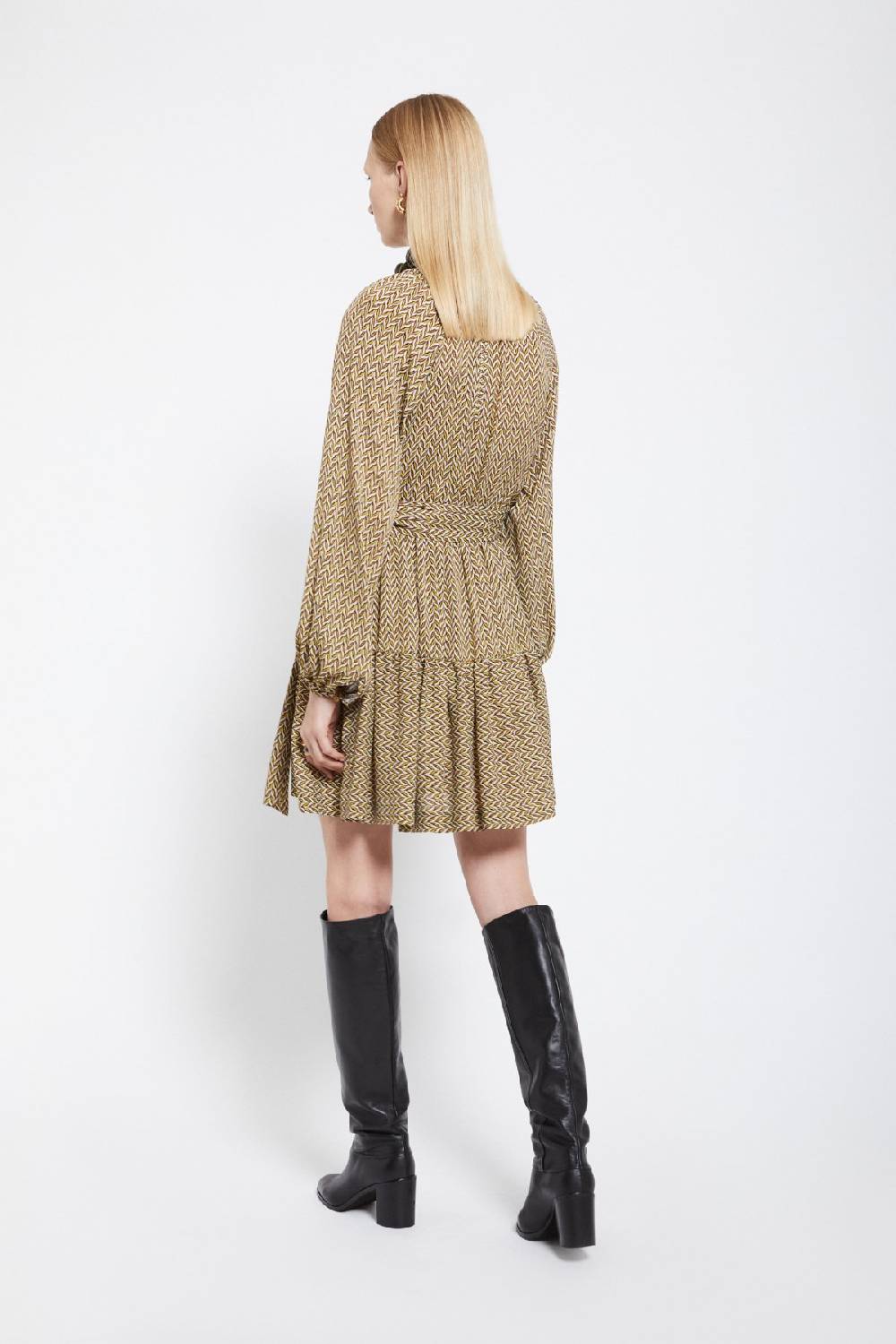 ottod'Ame Viscose short dress with sash In Vendita