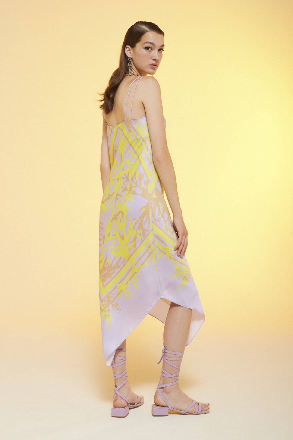 ottod'Ame Printed viscose sarong dress Pezzi Unici