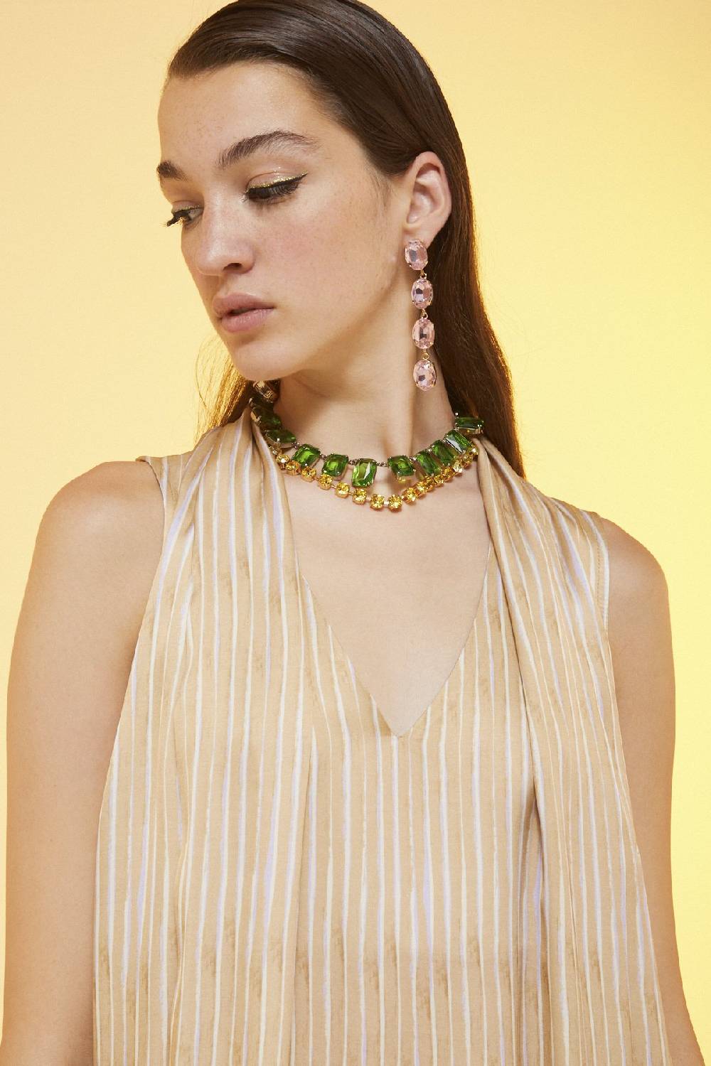 ottod'Ame Printed viscose long dress Qualità Garantita