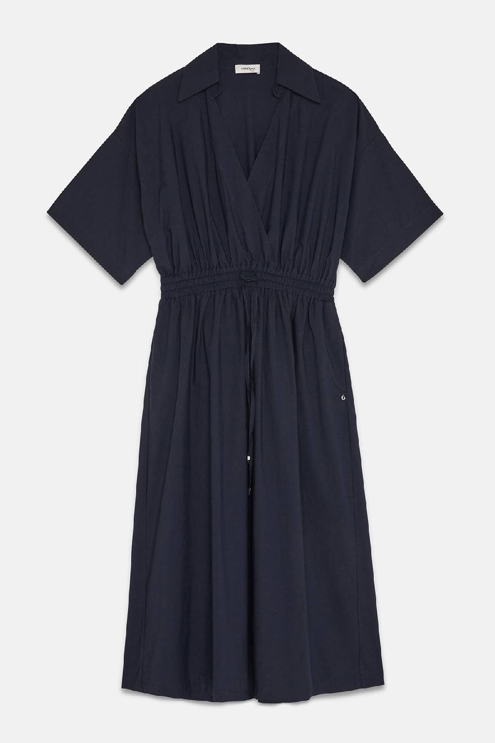 ottod'Ame Poplin midi dress with drawstring Convenienza