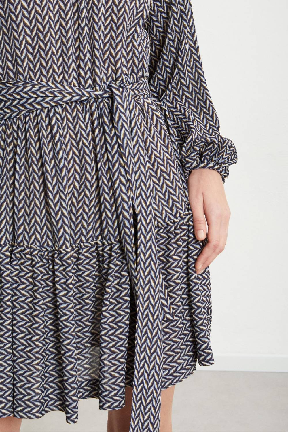 ottod'Ame Viscose short dress with sash Hotsell