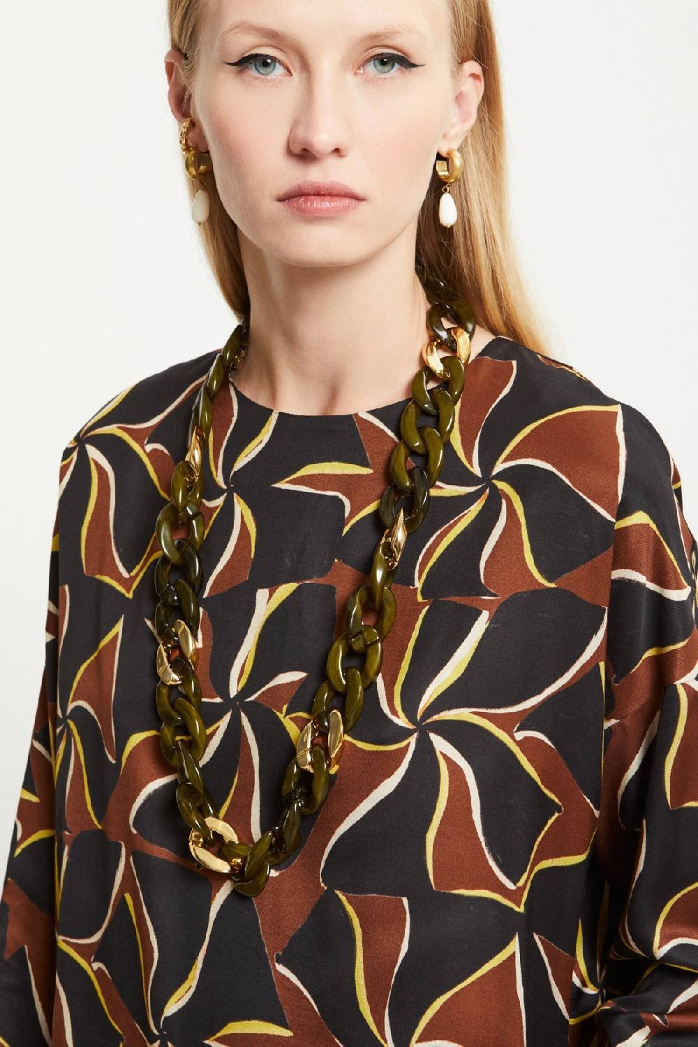 ottod'Ame Viscose blouse with long sleeves Vendita Economica