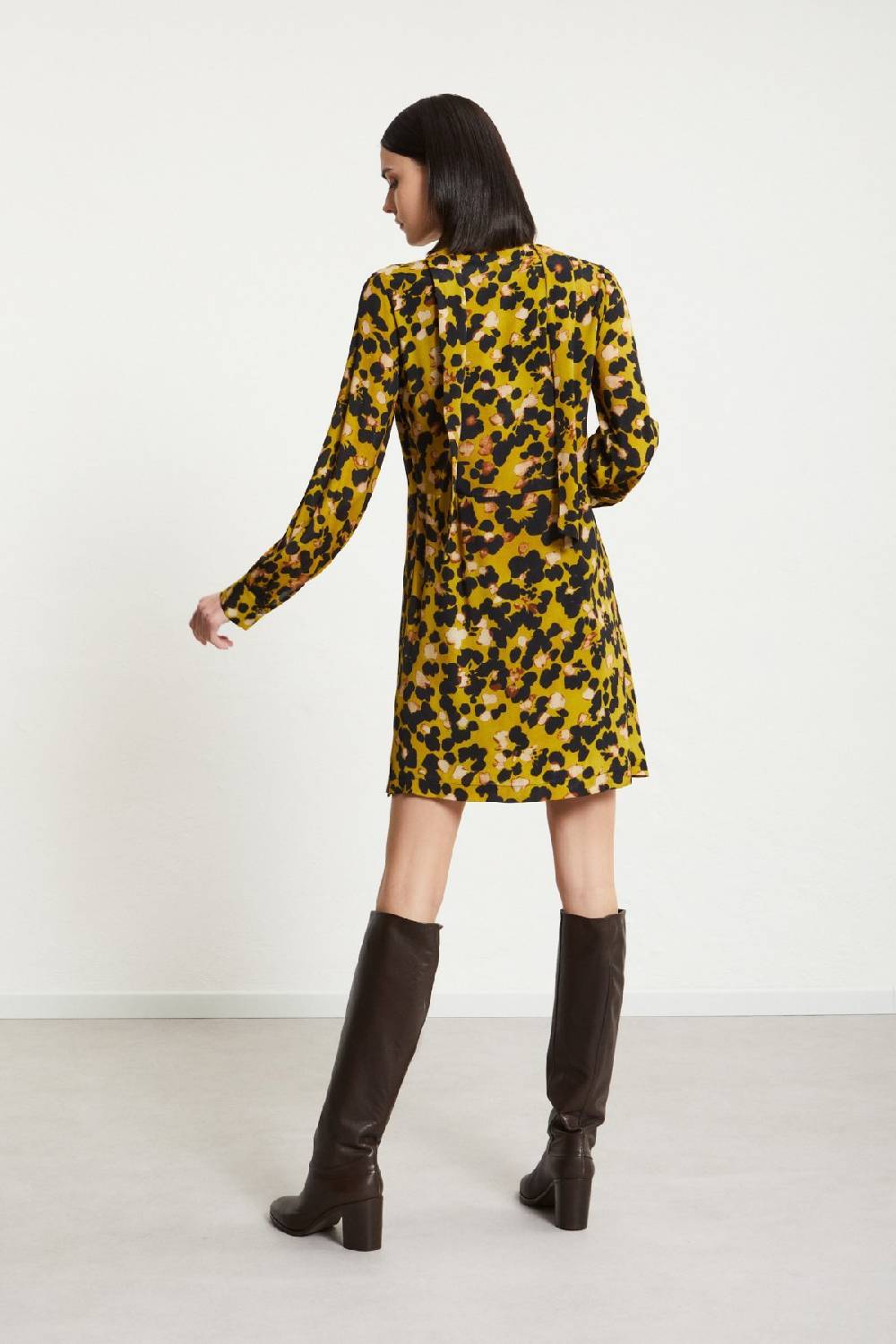 ottod'Ame Viscose short dress with scarf neck Moda