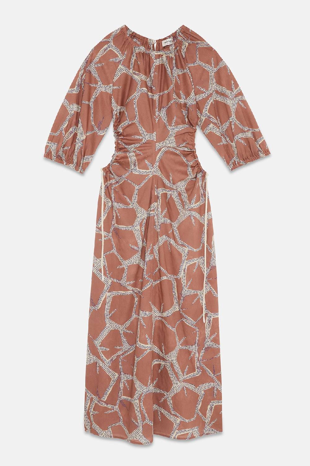 ottod'Ame Printed cotton long dress with porthole 2025