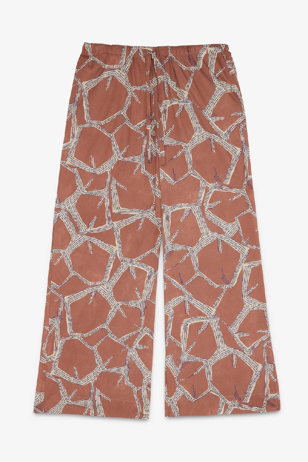 ottod'Ame Printed cotton palazzo trousers In Linea