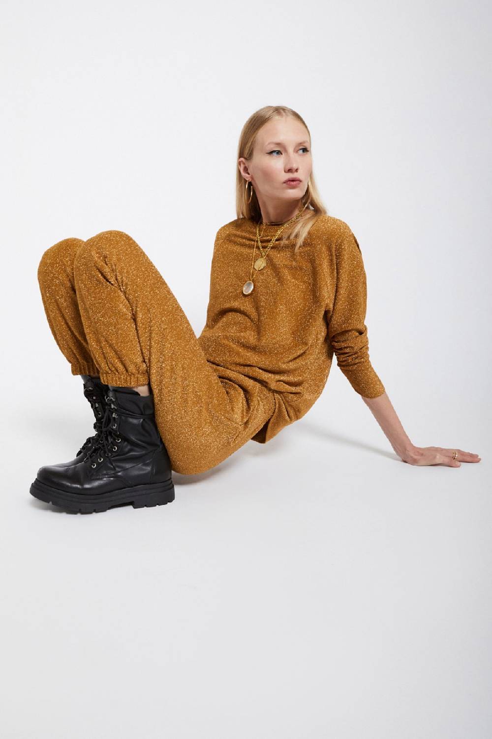ottod'Ame Viscose trousers with lurex Convenienza