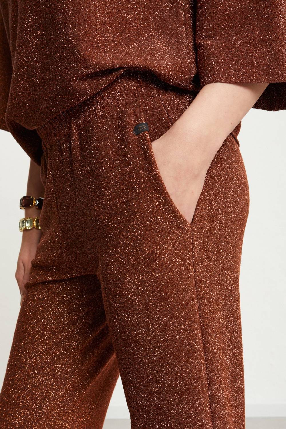 ottod'Ame Viscose trousers with lurex Economico