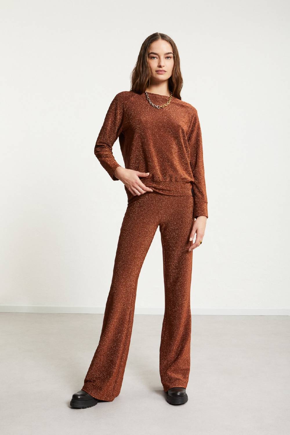 ottod'Ame Viscose trousers with lurex Online