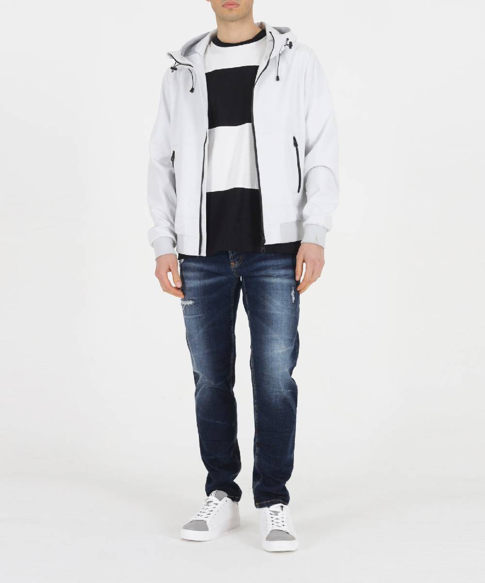 Over D GIUBBOTTO MODELLO BOMBER CON CAPPUCCIO