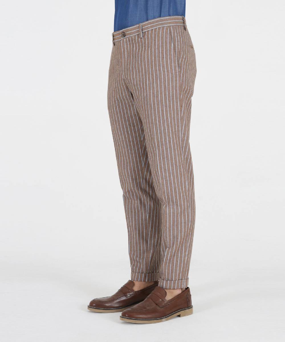 Over D PANTALONE CHINO SLIM FIT TASCHE DOPPIO FILETTO Grandi sconti