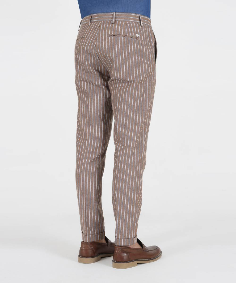 Over D PANTALONE CHINO SLIM FIT TASCHE DOPPIO FILETTO Grandi sconti