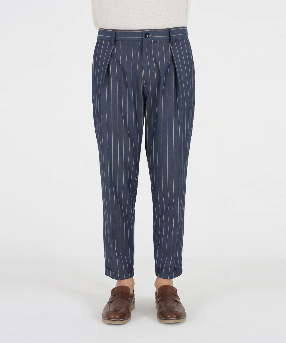 Over D PANTALONE CHINO 1 PINCE TAPERED FIT Soddisfazione Garantita