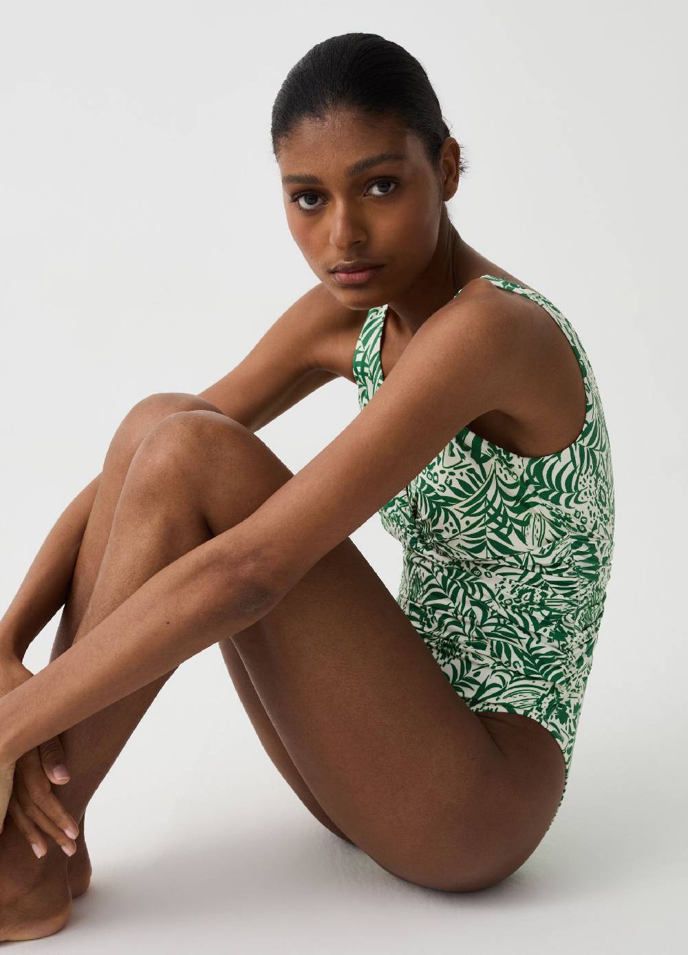 Ovs Costume intero con nodo stampa foliage Qualità