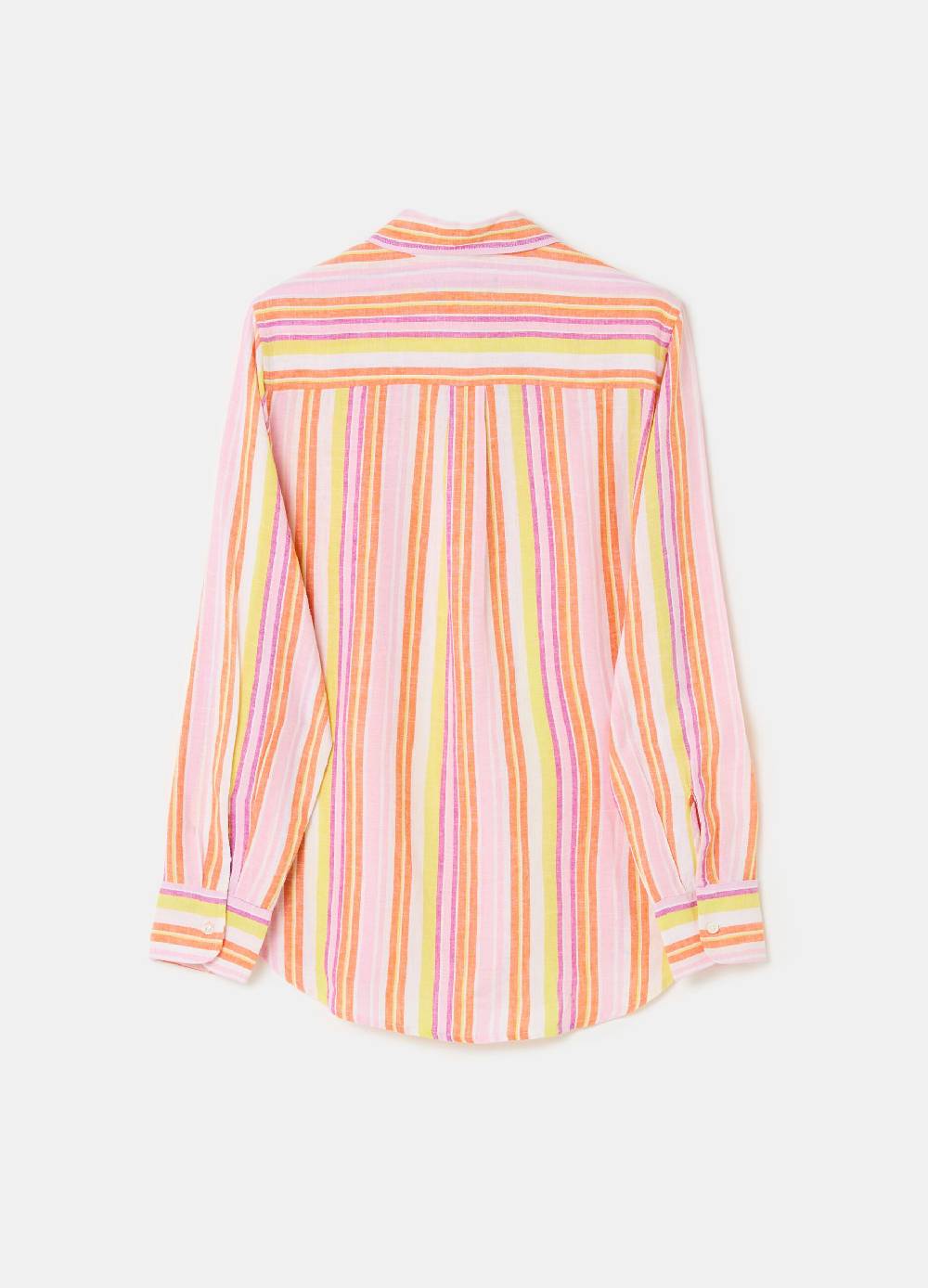 Ovs Camicia in lino e viscosa a righe multicolor Promozione Limitata