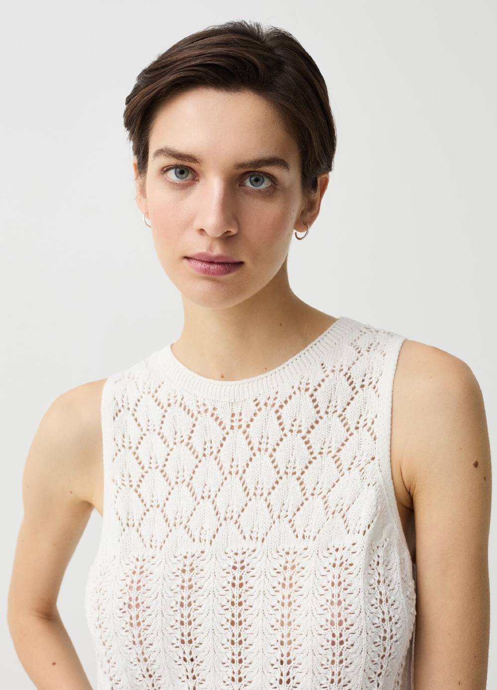 Ovs Tank top crochet yoke con scollo rotondo Prezzo Ridotto