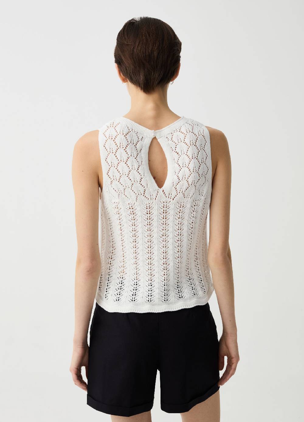 Ovs Tank top crochet yoke con scollo rotondo Prezzo Ridotto