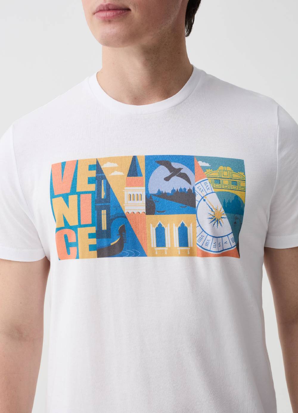 Ovs T-shirt in cotone con stampa Venezia Outlet