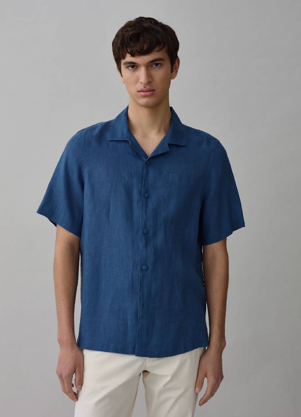 Ovs Camicia a maniche corte in puro lino In Vendita