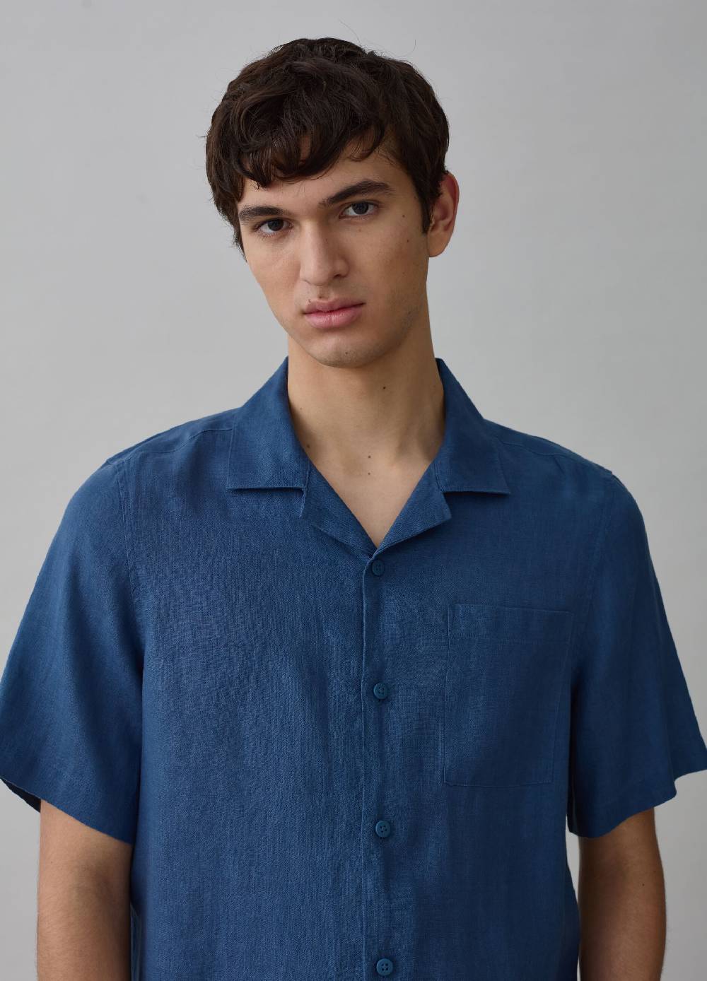 Ovs Camicia a maniche corte in puro lino In Vendita