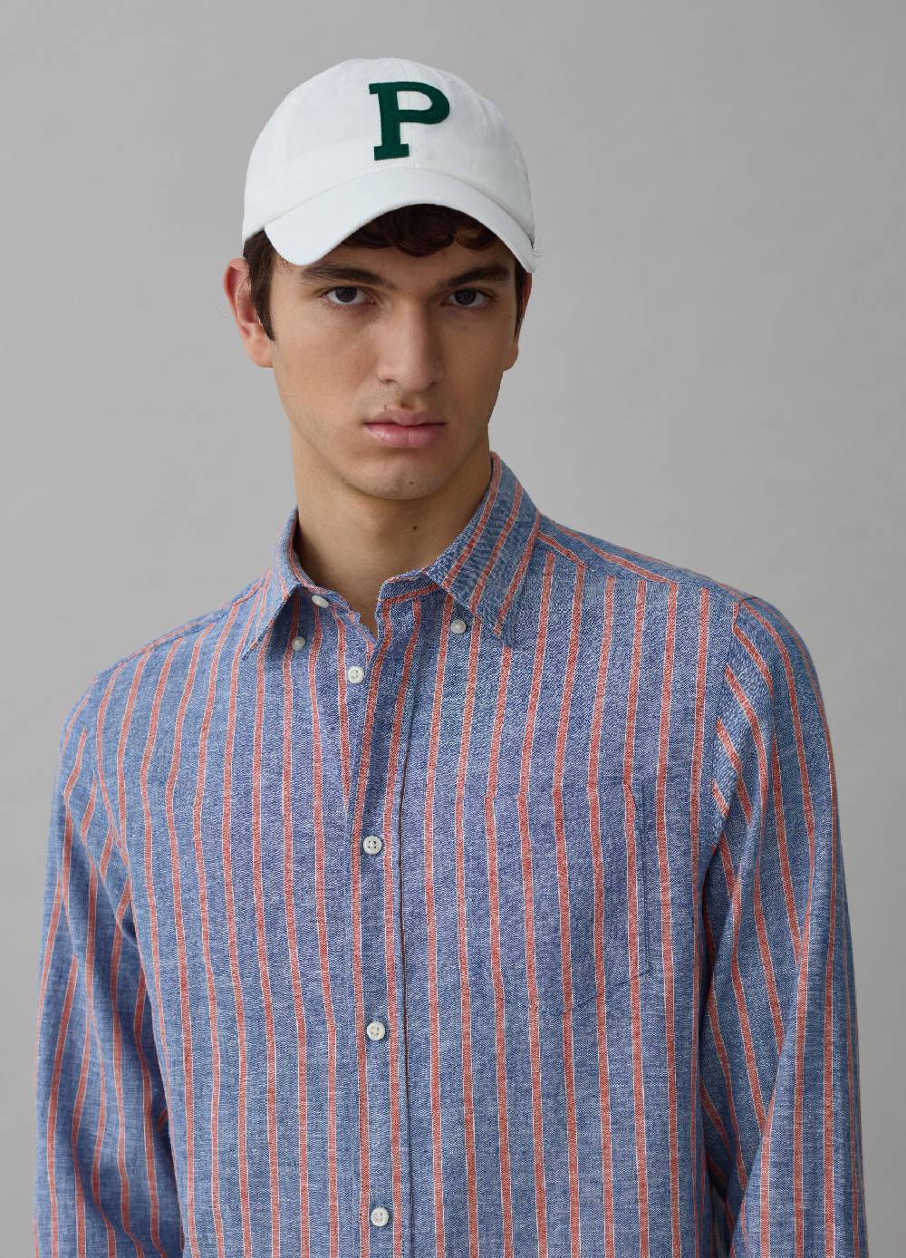 Ovs Camicia in lino e cotone a righe Saldi