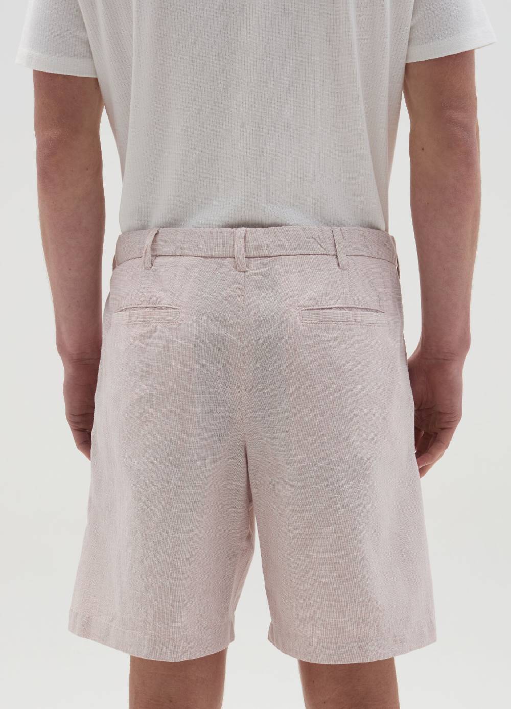 Ovs Bermuda chino in cotone e lino con pinces Vendita Calda