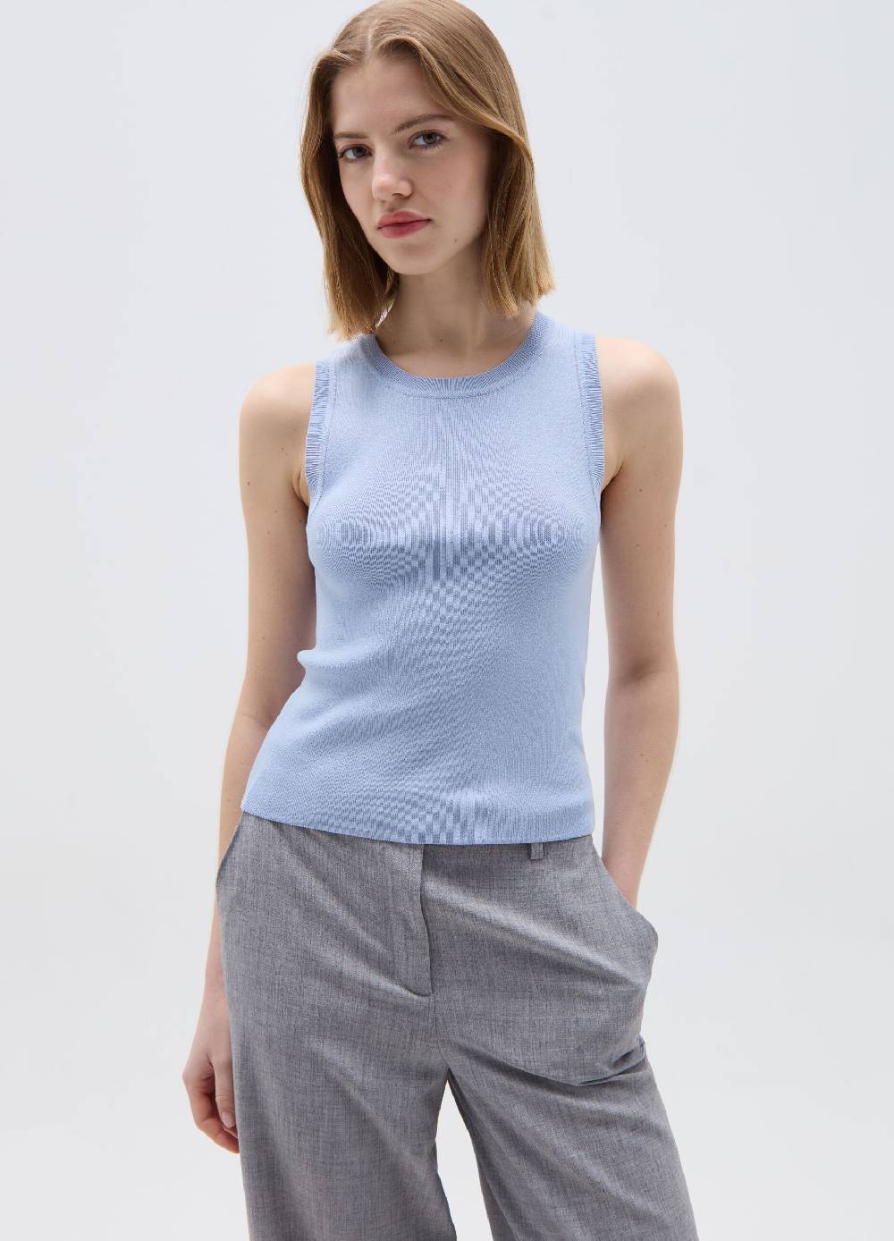 Ovs Tank top in crêpe tinta unita Promozione