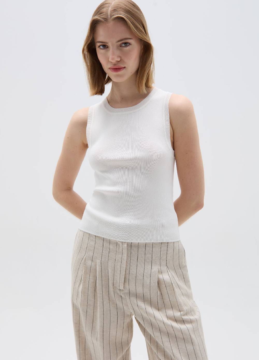 Ovs Tank top in crêpe tinta unita Spedizione Gratuita