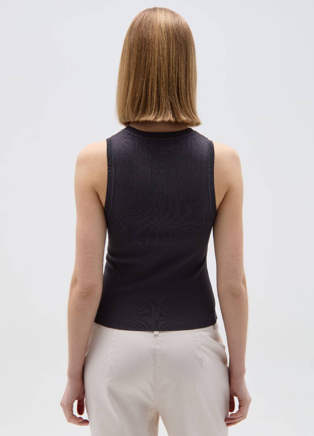 Ovs Tank top in crêpe tinta unita Pezzi Unici
