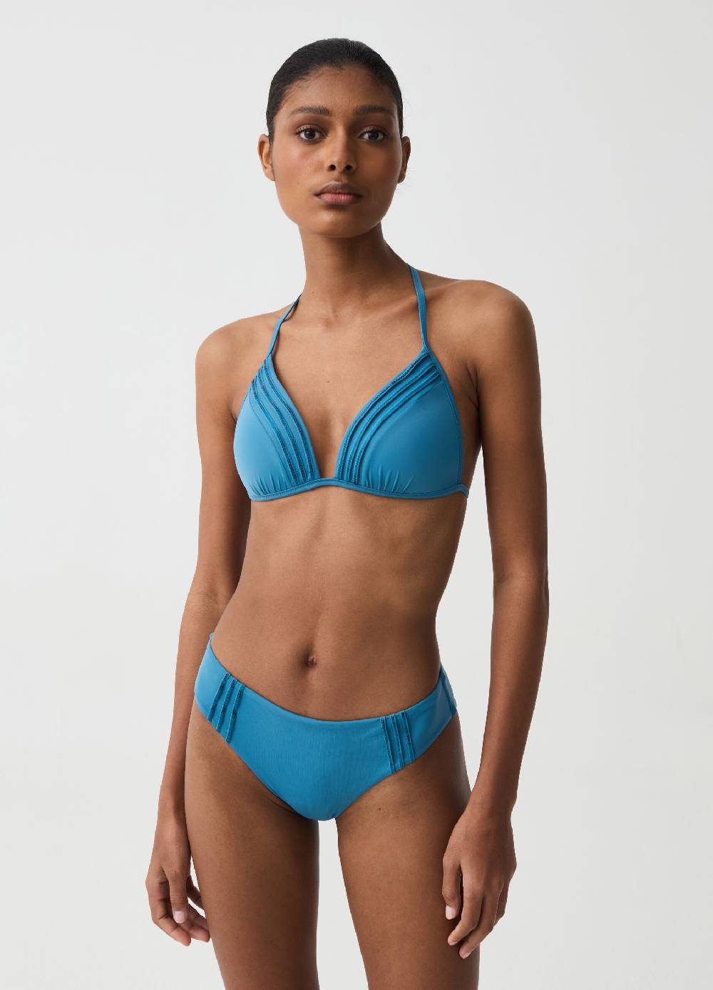 Ovs Top bikini a triangolo con micro paillettes Consegna Veloce