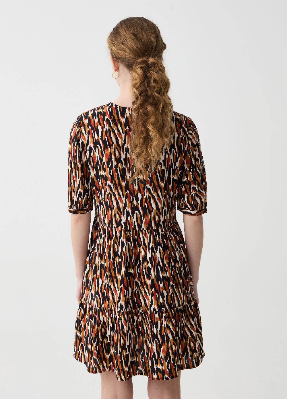 Ovs Vestito corto a balze con scollo a V Convenienza