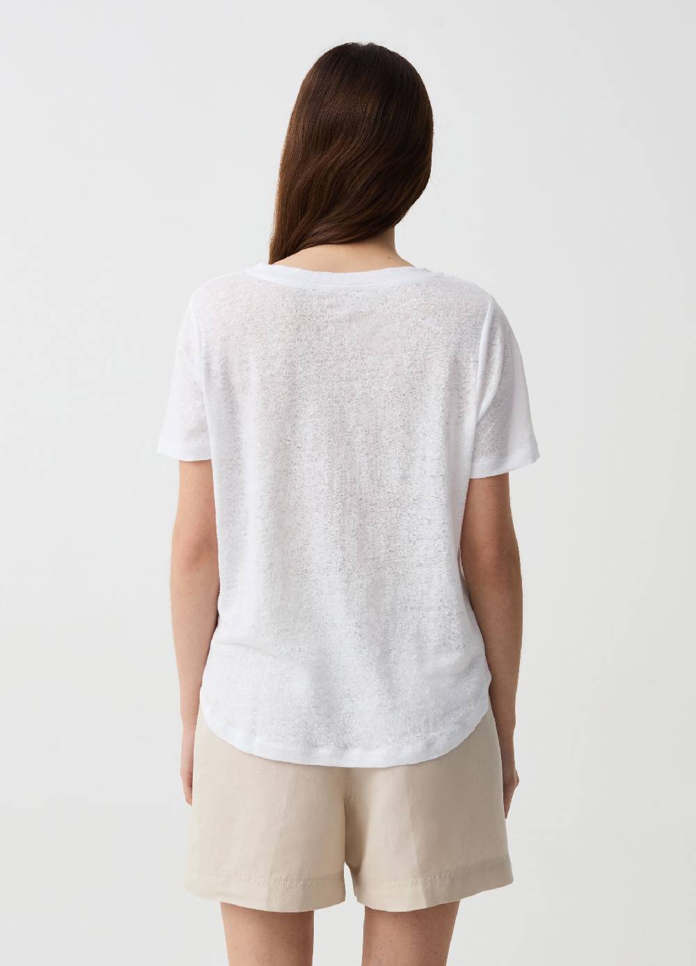Ovs T-shirt in lino con scollo rotondo I Più Venduti