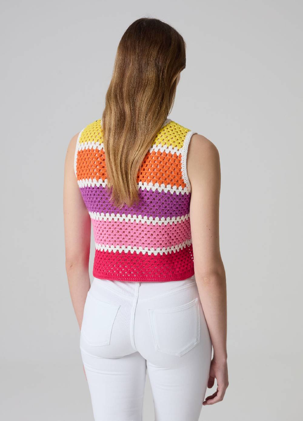 Ovs Tank top crochet a righe multicolor In Linea