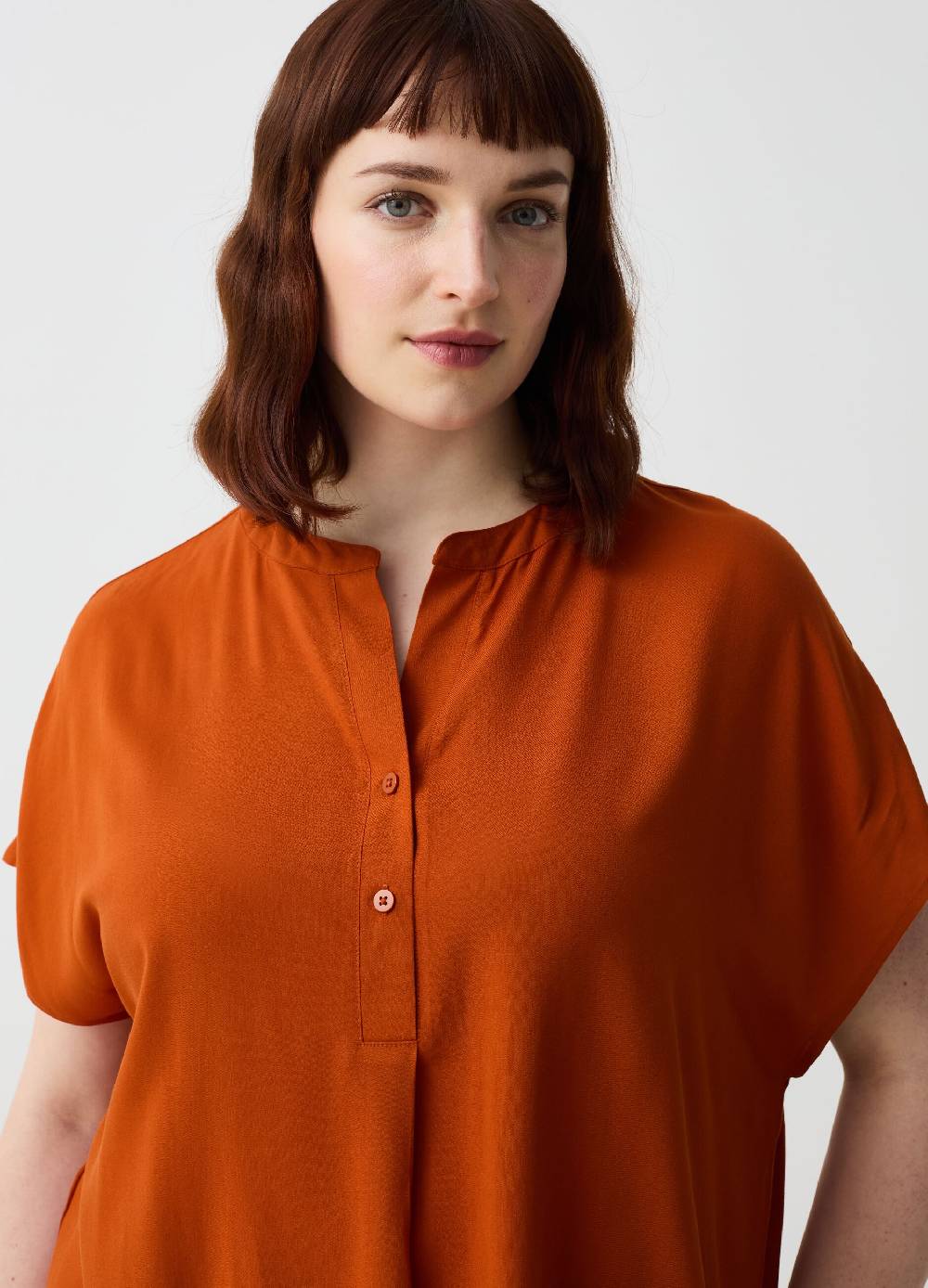 Ovs Blusa in viscosa con bottoni Curvy Qualità