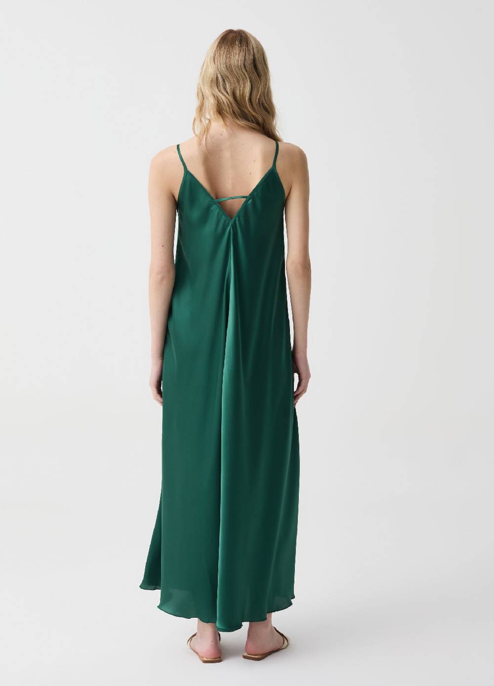 Ovs Vestito lungo in satin con spalline sottili Pezzi Unici