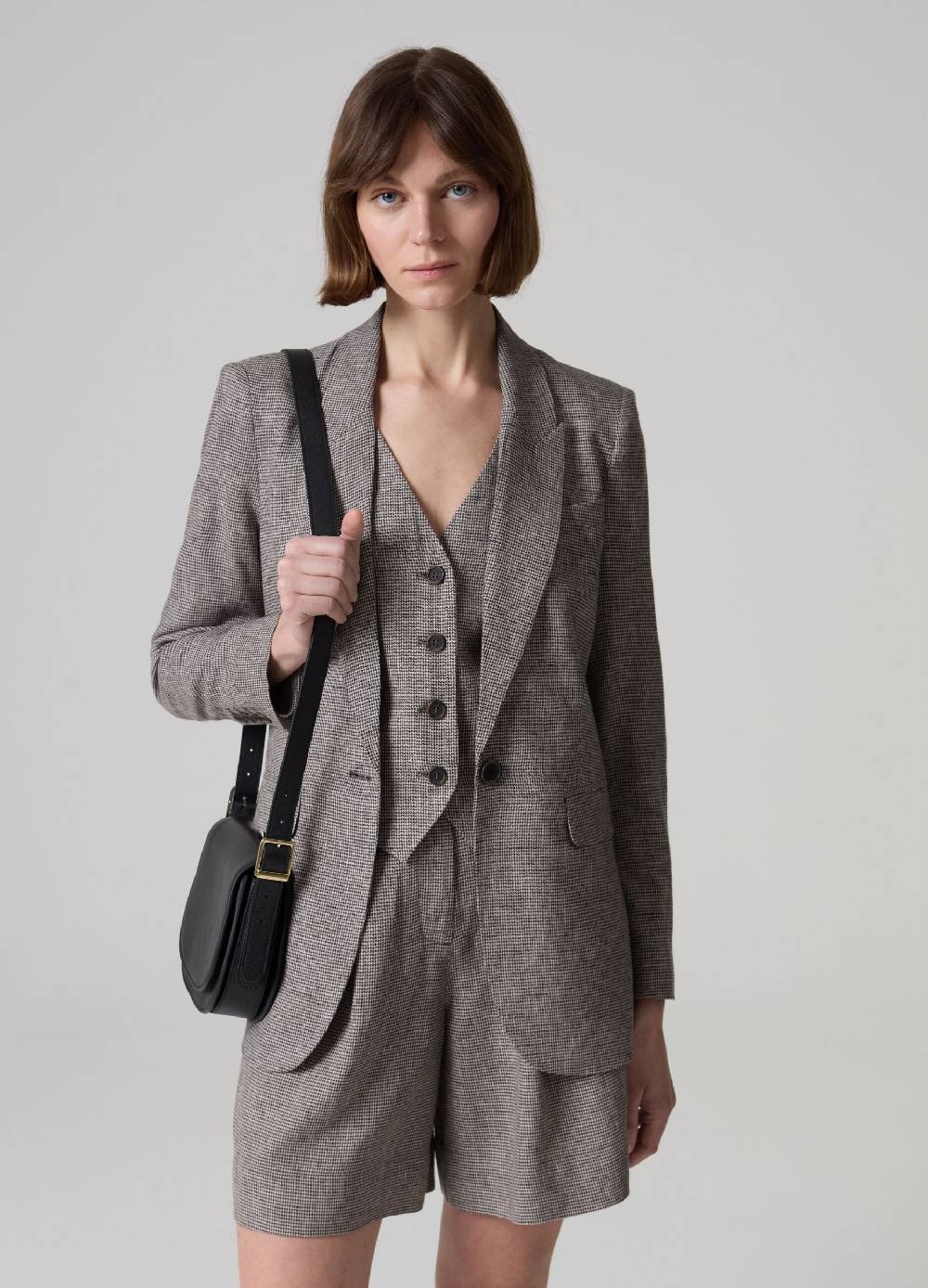 Ovs Blazer in tessuto misto lino e viscosa PIOMBO Promozione Limitata