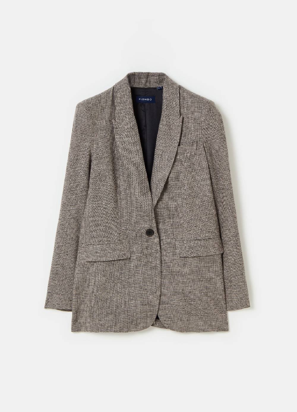 Ovs Blazer in tessuto misto lino e viscosa PIOMBO Promozione Limitata