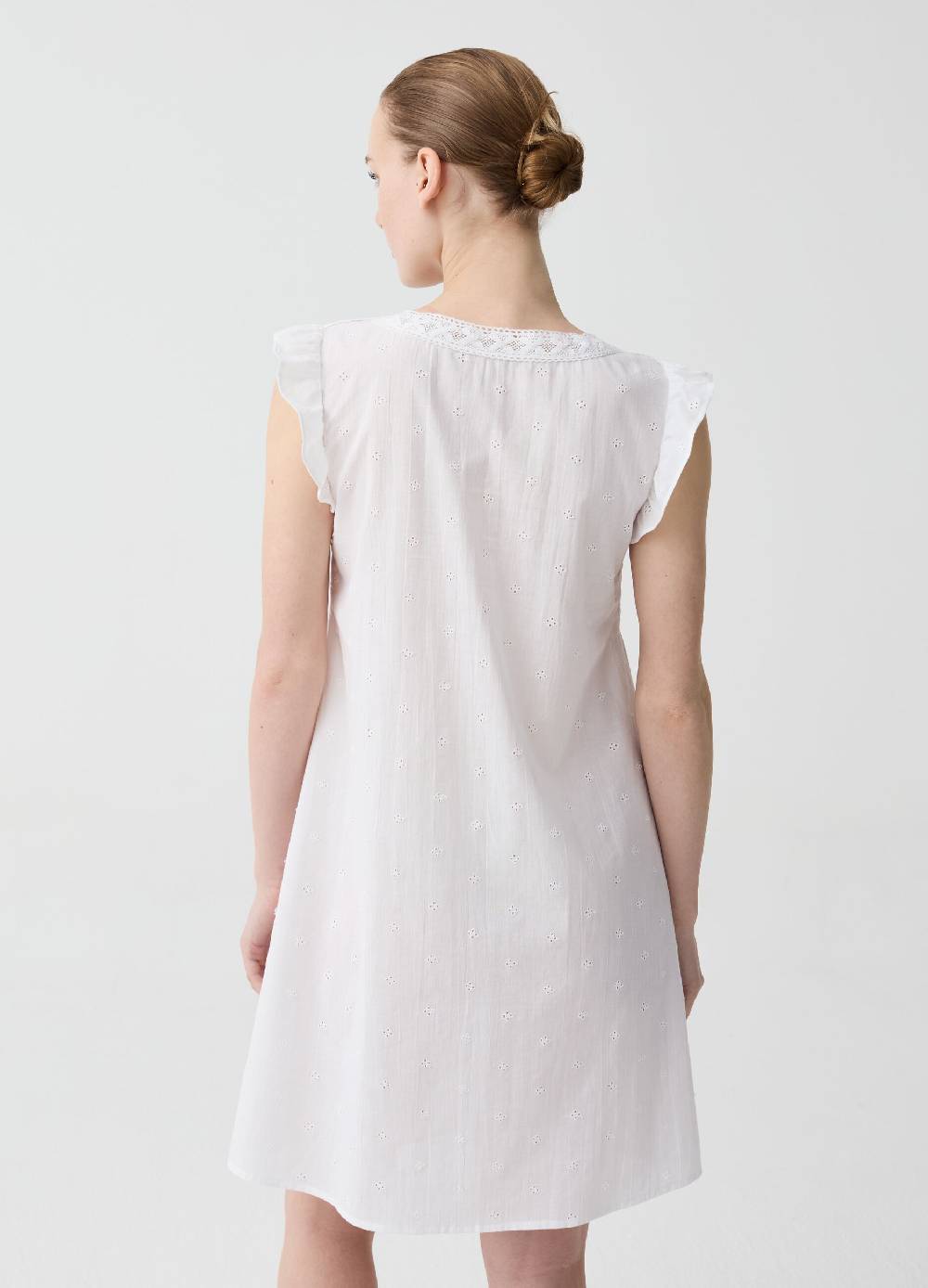Ovs Camicia da notte in sangallo con volant Prezzo Ridotto