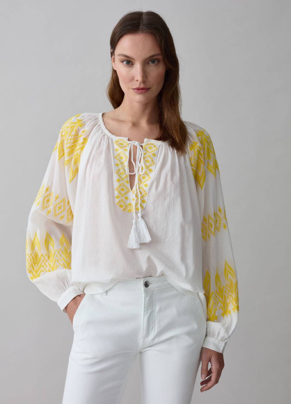 Ovs Blusa over con ricami etnici e nappine Offerte