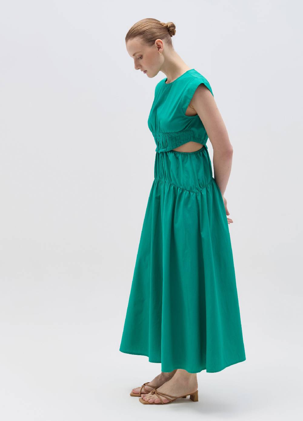 Ovs Vestito lungo in popeline con dettagli cut out Sottocosto