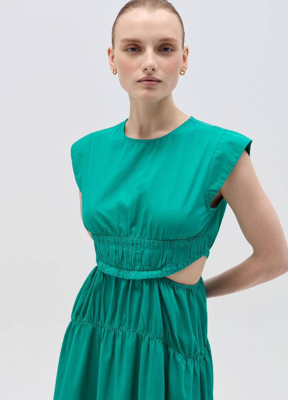 Ovs Vestito lungo in popeline con dettagli cut out Sottocosto
