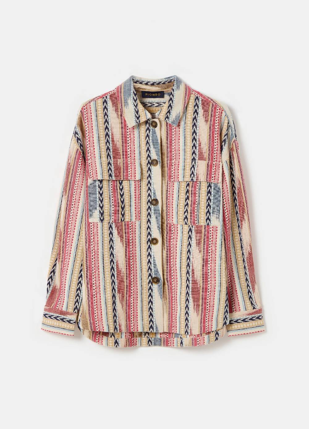 Ovs Shacket a righe multicolor con disegni etnici Novità