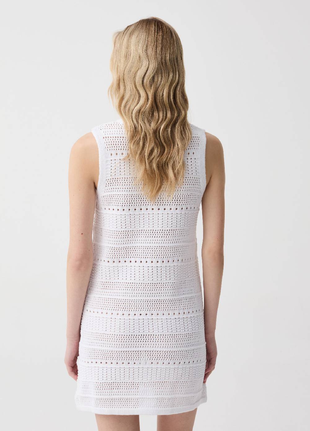 Ovs Abito corto in cotone crochet Offerta